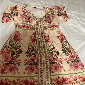 Floral Puff Sleeve Dress